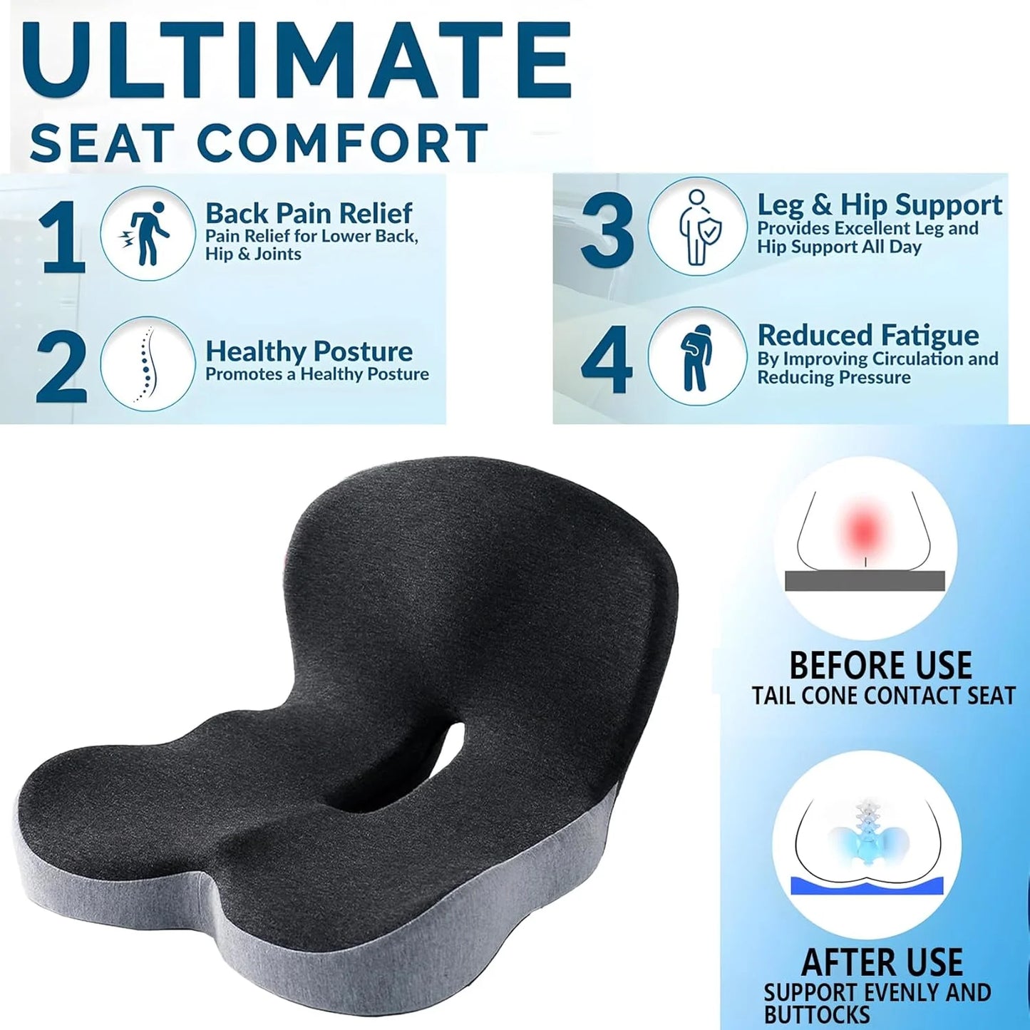 Adaptive Ergonomic Lumbar Support Cushion